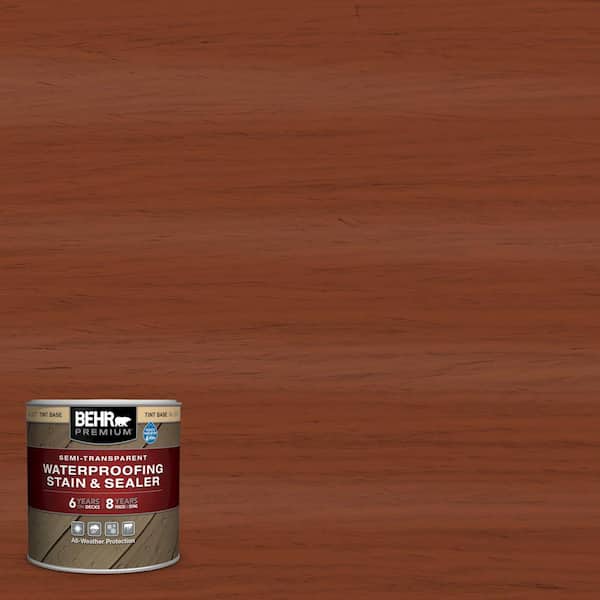 BEHR PREMIUM 8 oz. #ST-142 Cappuccino Semi-Transparent Waterproofing Exterior Wood Stain and Sealer Sample