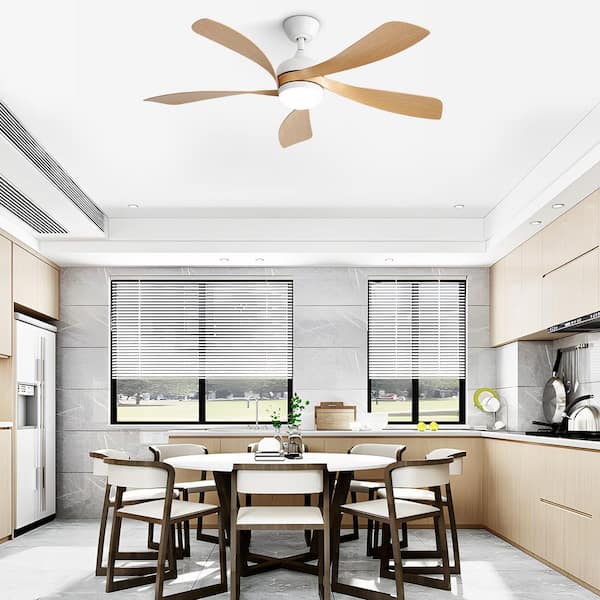 Avex 52 in. Smart Indoor White Standard Ceiling Fan with Remote Control and Dimmable Integrated LED