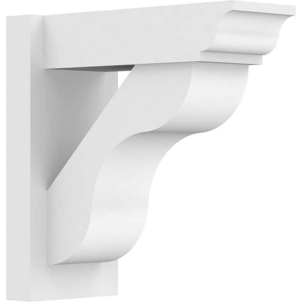 Ekena Millwork Carmel 7 in. W x 16 in. H x 16 in. D Signature Urethane Polyurethane Outlooker with Traditional Ends