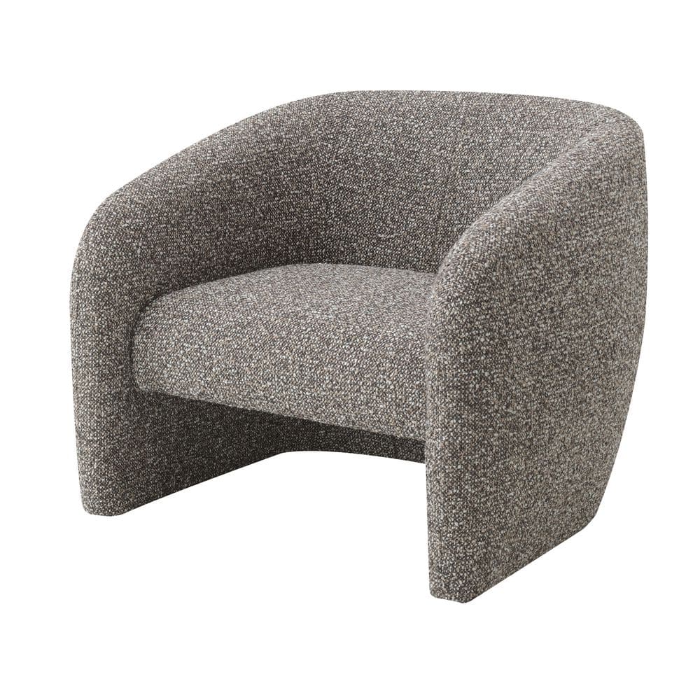 Acme Furniture Elysian Gray Boucle Barrel Chair Set of 1 HDAC03802