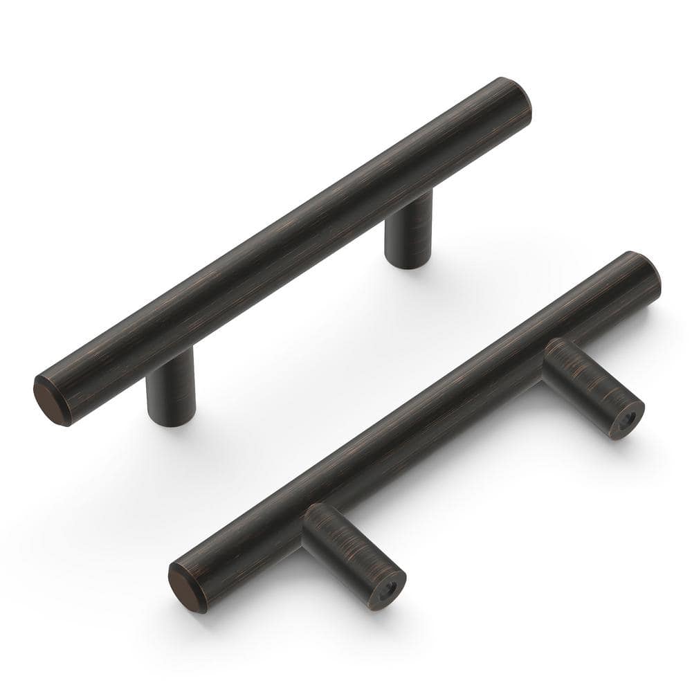Vintage Bronze Modern Bar Pull Cabinet Handles with Mounting Hardware