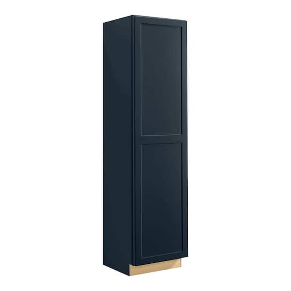 Avondale 24 in. W x 96 in. H x 24 in. D Ready To Assemble Plywood Shaker Utility Pantry Cabinet in Ink Blue