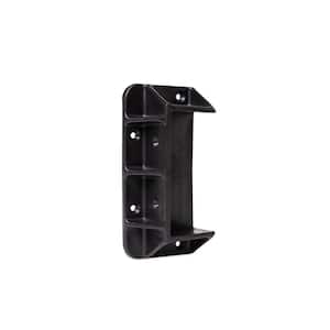 2 in. x 4 in. Privacy Fence/Wall Brackets Fits Standard Railings Reinforced Black Polypropylene (8-Pieces)