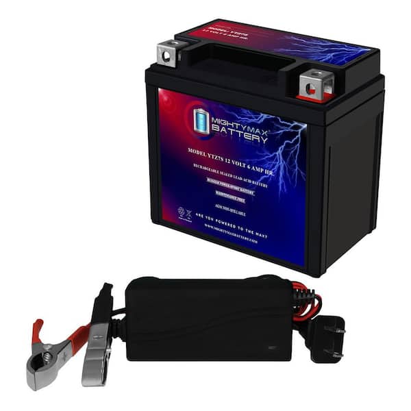 MIGHTY MAX BATTERY YTZ7S 12V 6AH Battery for Yamaha 450 WR450F 03-07 + 12V 1Amp Charger