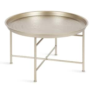 Mahdavi Silver 15.50 in. Round Metal Coffee Table