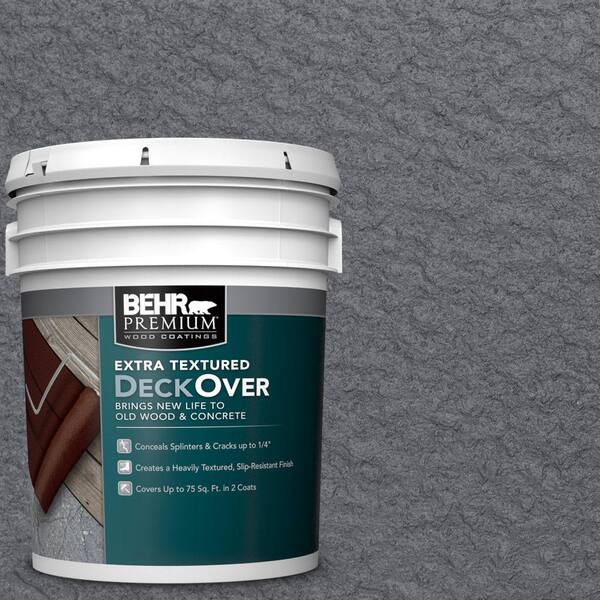BEHR Premium Extra Textured DeckOver 5 gal. #PFC-65 Flat Top Extra Textured Solid Color Exterior Wood and Concrete Coating