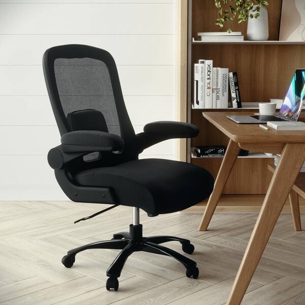 Flash Furniture Fabric Swivel Ergonomic Office Chair in Black