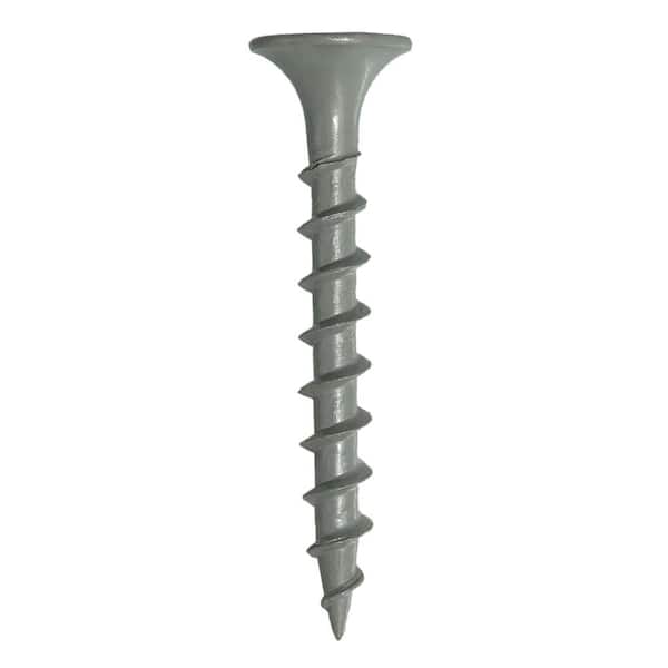 #8 x 1-1/4 in. #2 Phillips Bugle Head Coarse Thread Coated Exterior Wood Screws 1 lb. Box