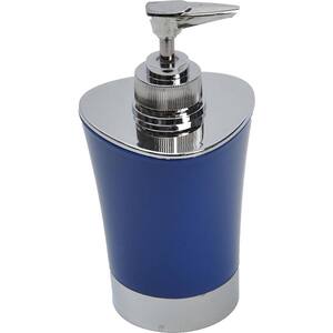 Bath Soap and Lotion Dispenser -Chrome Parts- Navy Blue
