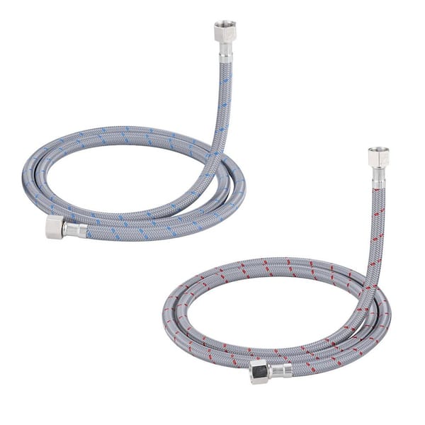 3/8 in. Compression x 3/8 in. Compression x 48 in. Universal Braided Nylon and Stainless Steel Faucet Connector