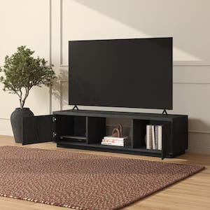 Dorian 58 in. Black Grain TV Stand Fits TV's up to 65 in.