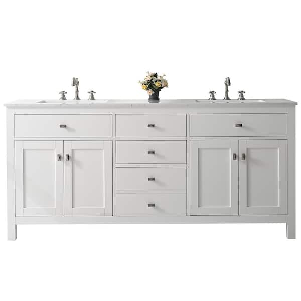 Totti Artemis 72 Inch Gray Transitional Double Sink Bathroom Vanity wi –  Eviva