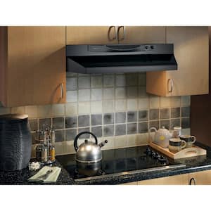 ACS Series 30 in. Convertible Under Cabinet Range Hood with Light in Black