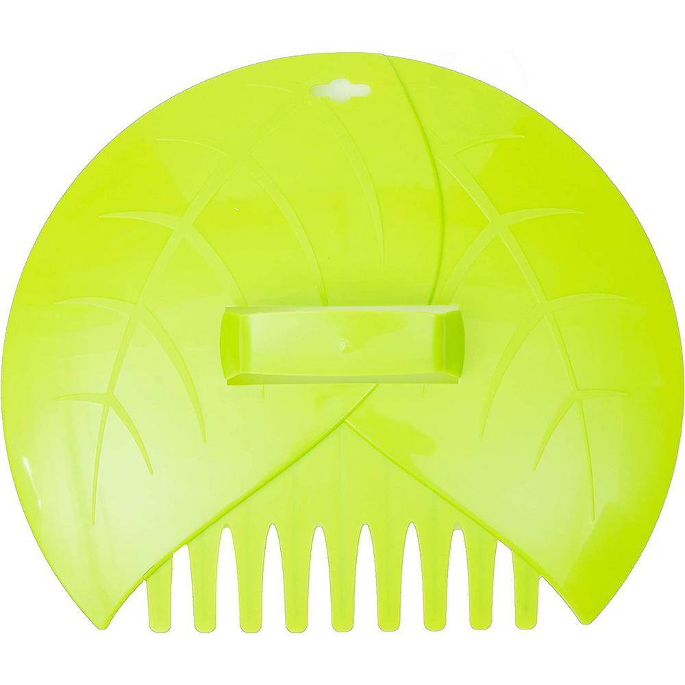3 in. L Garden Leaf Spoon, Lawn and Garden Cleanup Hand Rake, Green ...