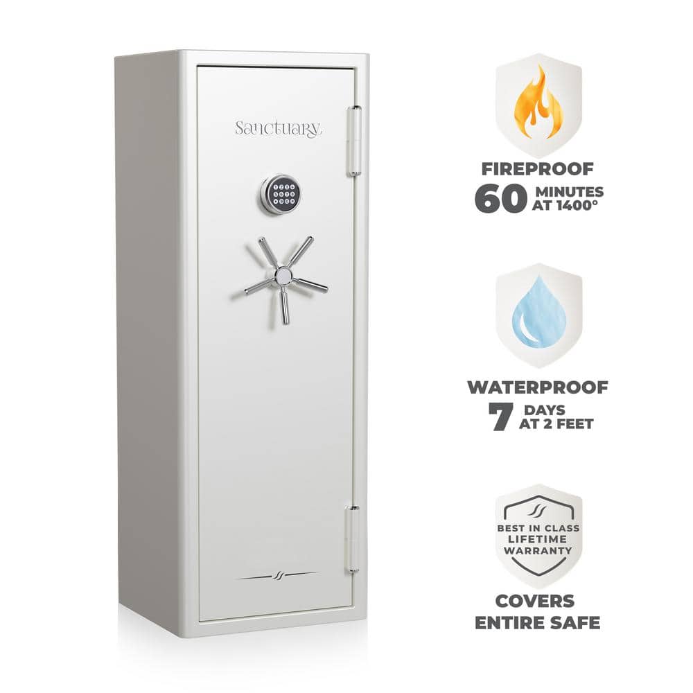 Executive Fire and Waterproof Home and Office Safe, Bone White