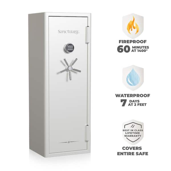 Executive Fire and Waterproof Home and Office Safe, Bone White