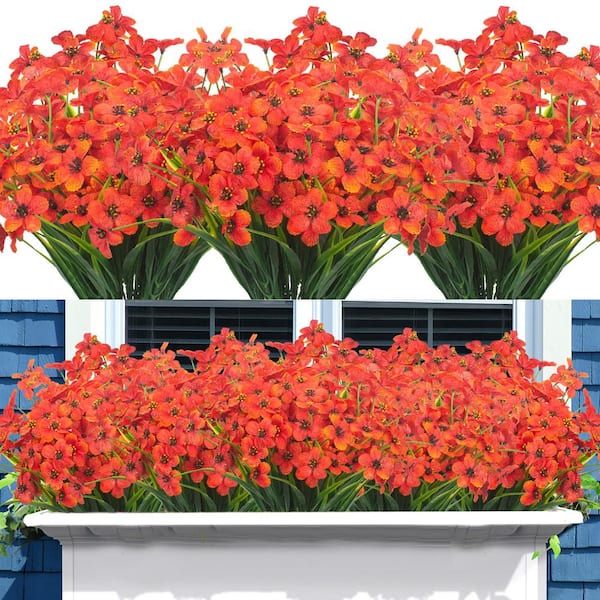 Unbranded 20 Bundles Orange 14 Inchches High Violet Artificial Flowers