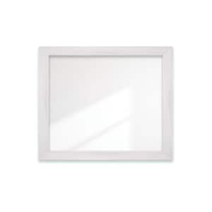 BrandtWorks Light Gray Textured Framed Wide Wall Mirror 37 in. W x