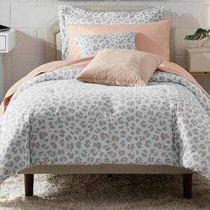 Millar Leopard Full/Queen Bed in a Bag Comforter Set with Sheets and Decorative Pillows