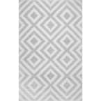 Zadie Geometric Light Gray 6 ft. 7 in. x 9 ft. Area Rug