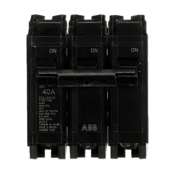 ABB 40 Amp 1 in. 3-Pole Circuit Breaker (THQL32040A)