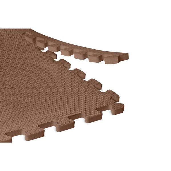 Norsk Brown 24 in. x 24 in. EVA Foam Non-Toxic Solid Color Interlocking Tiles (96 sq. ft. - 24 tiles) Norsk Brown 24 in. x 24 in. EVA Foam Non-Toxic Solid Color Interlocking Tiles (96 sq. ft. - 24 tiles)