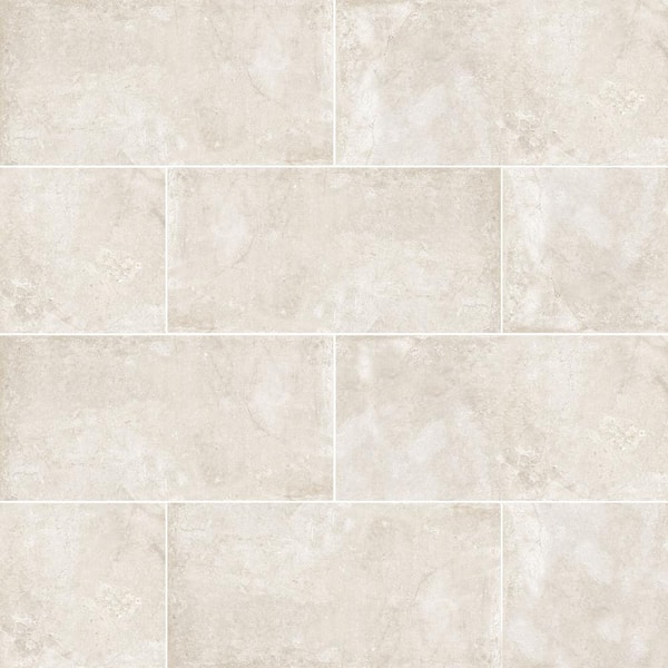 Sorena Cream 24 in. x 48 in. Matte Porcelain Marble Look Floor And Wall Tile (512 sq. ft./Pallet)