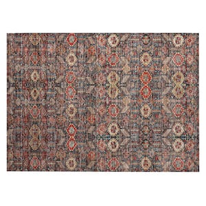 Chantille ACN574 Red 1 ft. 8 in. x 2 ft. 6 in. Machine Washable Indoor/Outdoor Geometric Area Rug