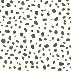 Dalmatian Spot Black and White Non-Pasted Wallpaper (Covers 56 sq. ft.)