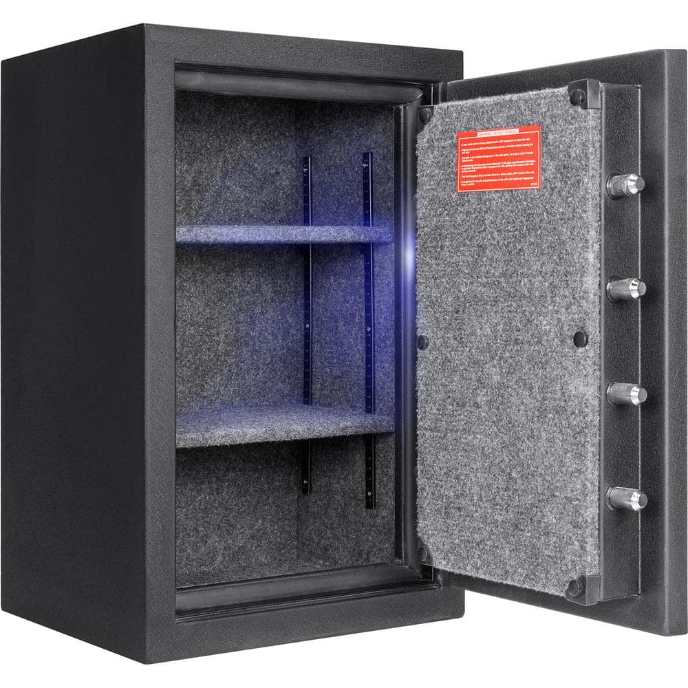 Barska Black Steel Fireproof Biometric Digital Safe - 2.02 Cu Ft
