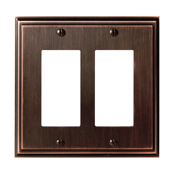 Bronze 2-Gang Decorator/Rocker Wall Plate (1-Pack)