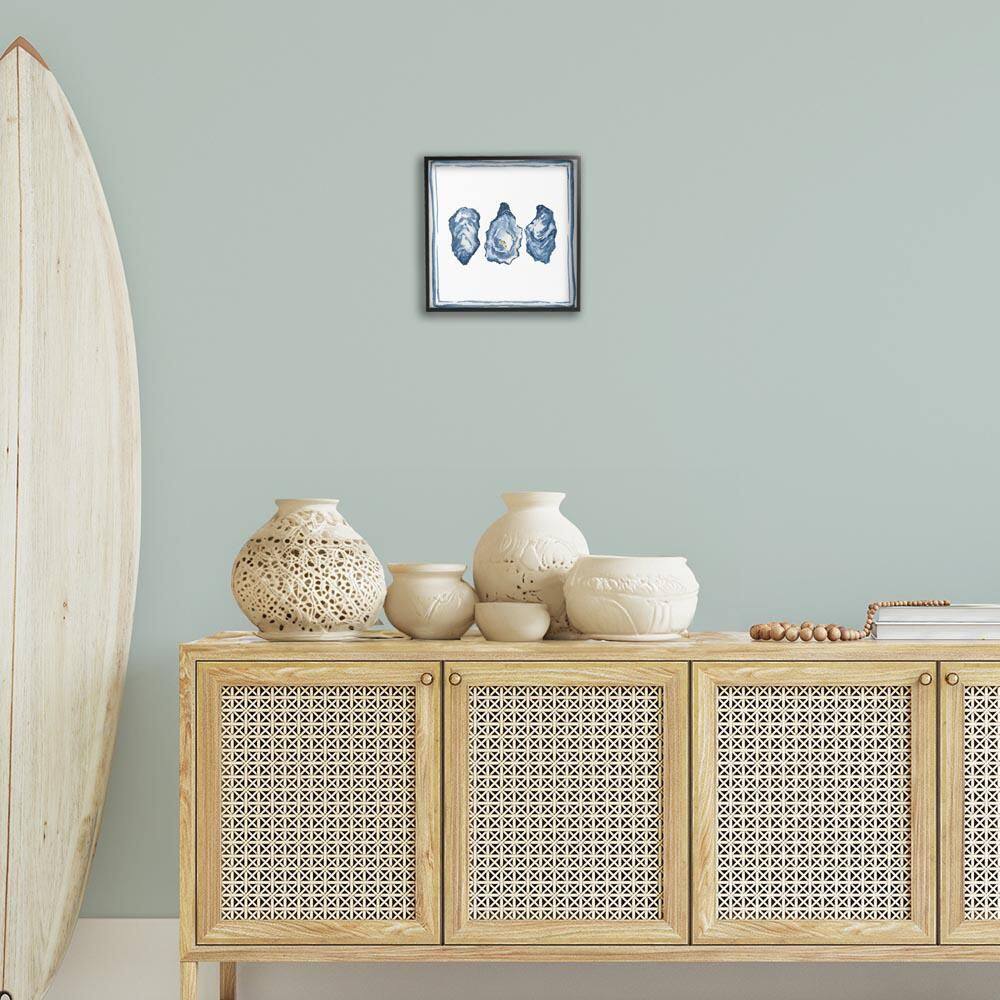 Oyster Shell Trio by Lucille Price Black Framed Animal Giclee Art Print 12 in. x 12 in. price history on PriceWatchPro