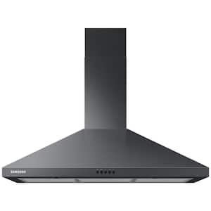 Black stainless deals range hood samsung