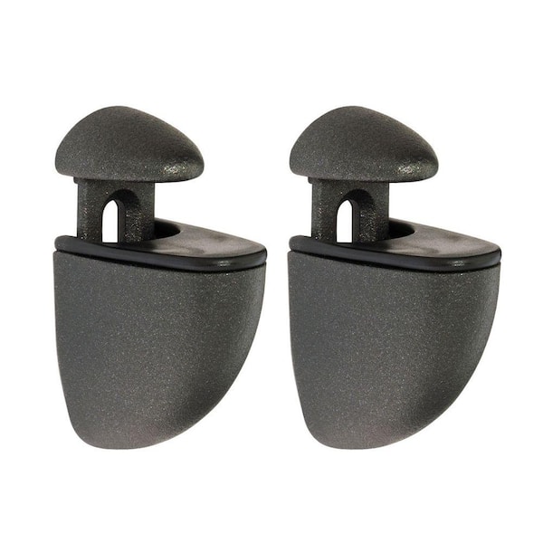 JAM 0.2 in.-0.79 in. Anthracite Adjustable Shelf Bracket (2-Pack)