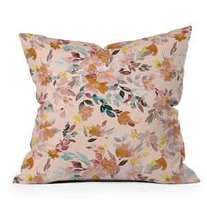 Pink Ninola Design Summer Moroccan Floral 18 in. x 18 in. Throw Pillow