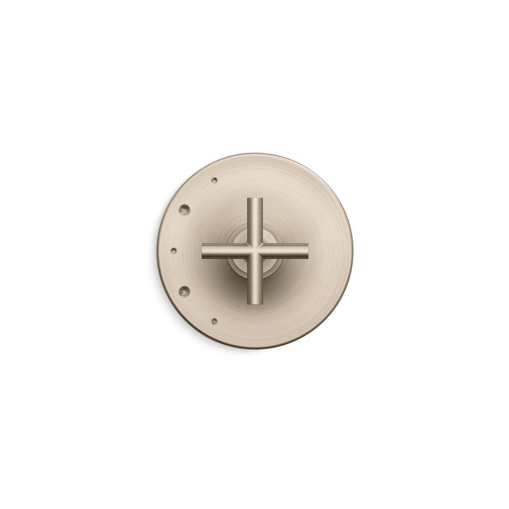 Polished Chrome Cross Handle Valve Trim