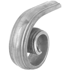 5-1/8 in. H x 4-11/32 in. D x 1.56 in. W Solid Domed Scrolled Raw Forged Iron Handrail End Cap