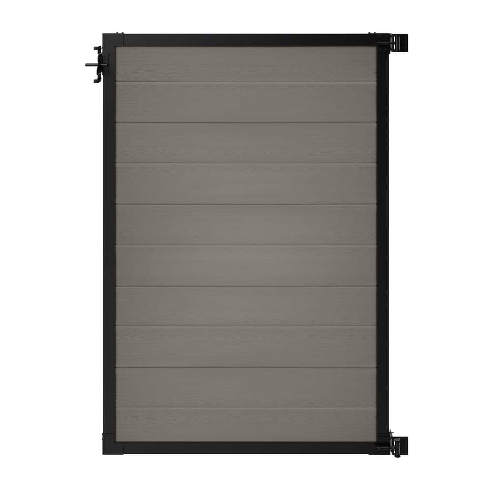 WamBam Fence 6 ft. H x 4 ft. W No Dig Edgewood Slate Grey