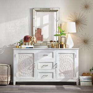 Chennai 3-Drawer White Wash Dresser