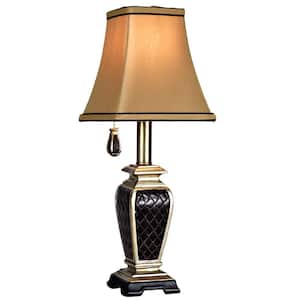18 in. Brompton Table Lamp with Gold Fabric Shade