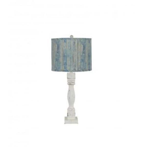 HomeRoots Josephine 29 .5 in. Distressed White Table Lamp
