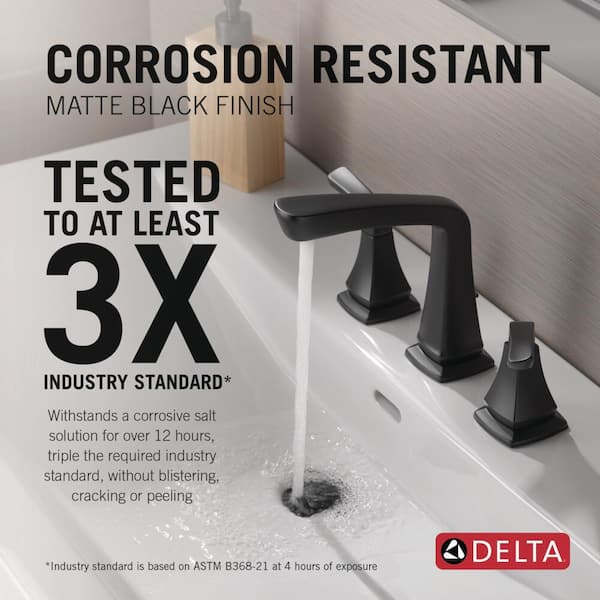 Delta Vesna 8 in. Widespread 2-Handle Bathroom Faucet in Matte