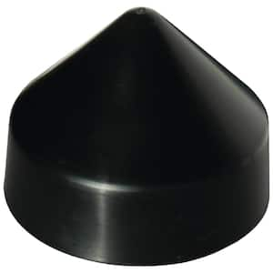 9 in. Cone Head Piling Cap, Black