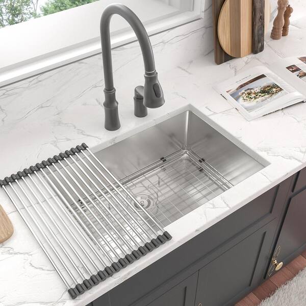 S STRICTLY KITCHEN + BATH RCORB3030WS-Stainless 16 Gauge 30 in. Butterfly  Corner Undermount Workstation Kitchen Sink with Accessories RCORB3030WS-SS  - The Home Depot