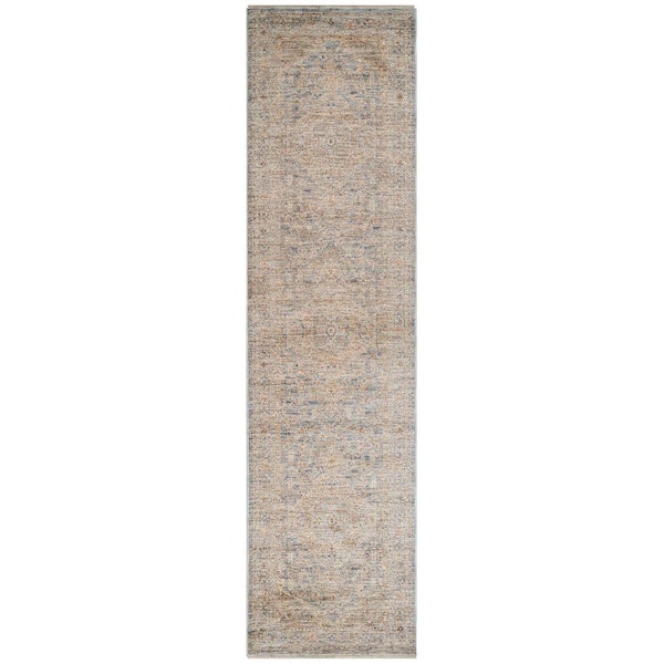 Albany Blue 3 ft. x 10 ft. Oriental Runner Rug