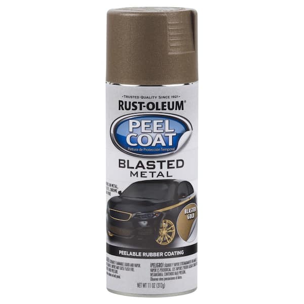 Rust-Oleum Automotive 11 oz. Peel Coat Blasted Metal Gold Peelable Rubber Coating Spray Paint (6-Pack)