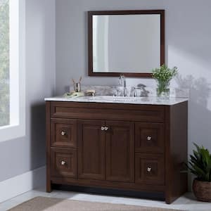 Brinkhill 48 in. W x 34 in. H x 22 in. D Bath Vanity Cabinet Only in Cognac Brinkhill 48 in. W x 34 in. H x 22 in. D Bath Vanity Cabinet Only in Cognac