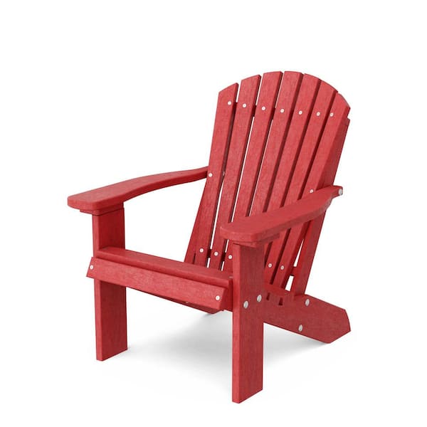 Wildridge Heritage Cardinal Red Plastic Outdoor Child Adirondack Chair