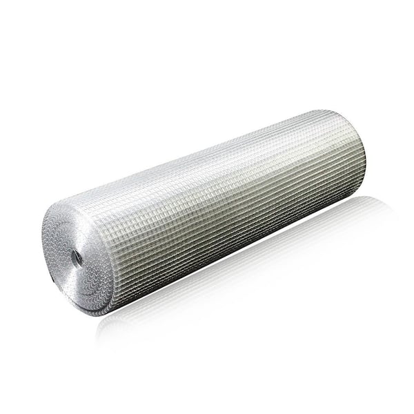 WELLFOR 3 ft. H x 100 ft. W Galvanized Iron 23-Gauge Chain Link Fabric Roll in Silver