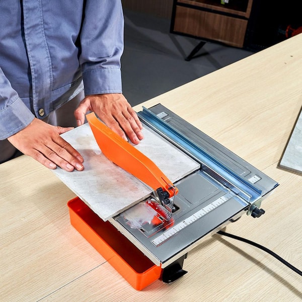Wet Tile Saw, 4-Amps 7 in. 65 MN Corded Wet Tile Saw, 3500 RPM Induction Motor, Tile Cutter Wet Saw
